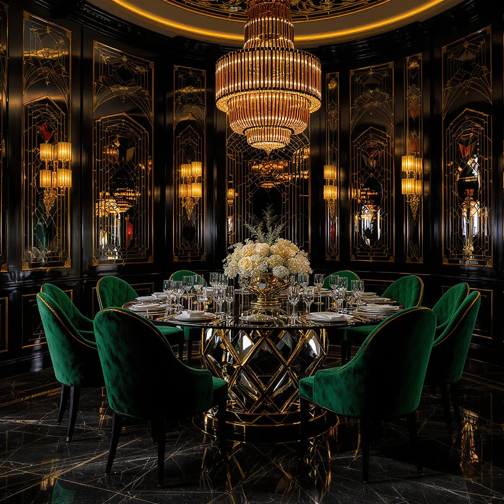 Art Deco-Inspired Dining Room