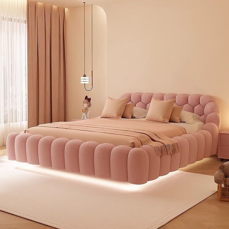 Blush Pink Floating Bubble Bed