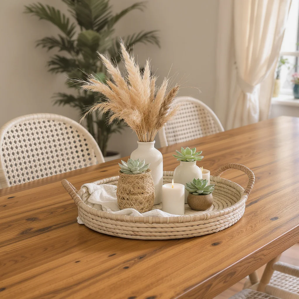 Boho Tray Dining Setup