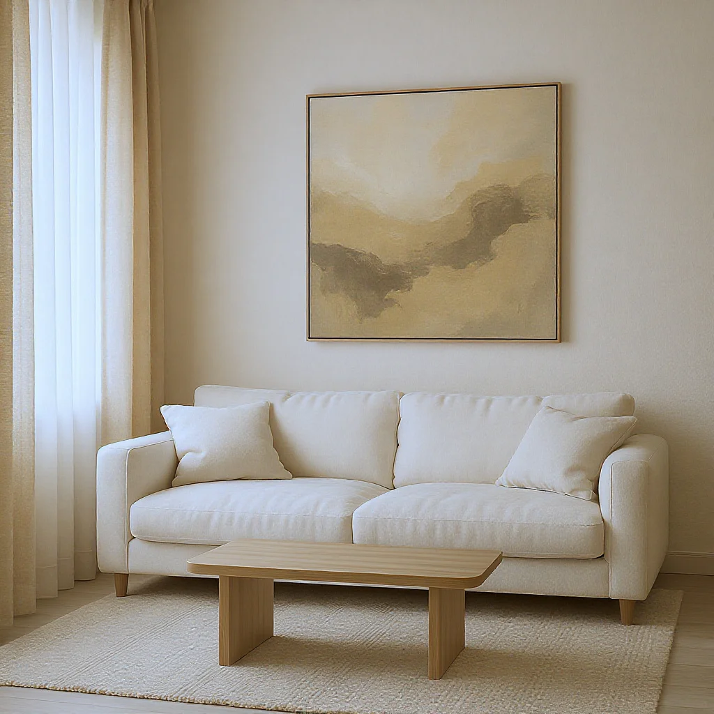 Chic Cloud Sofa with Neutral Palette