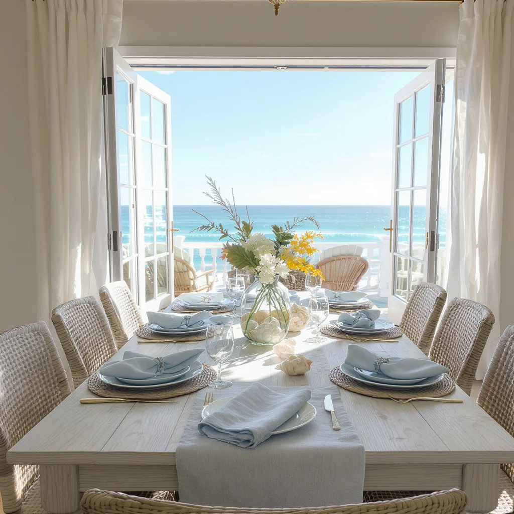 Coastal Breeze Dining Setup