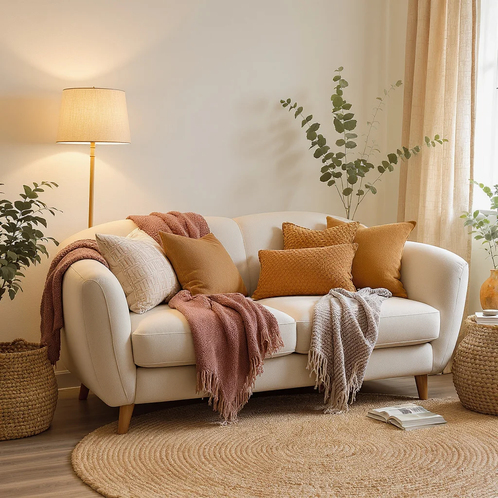 Cozy Beige Cloud Sofa Corner