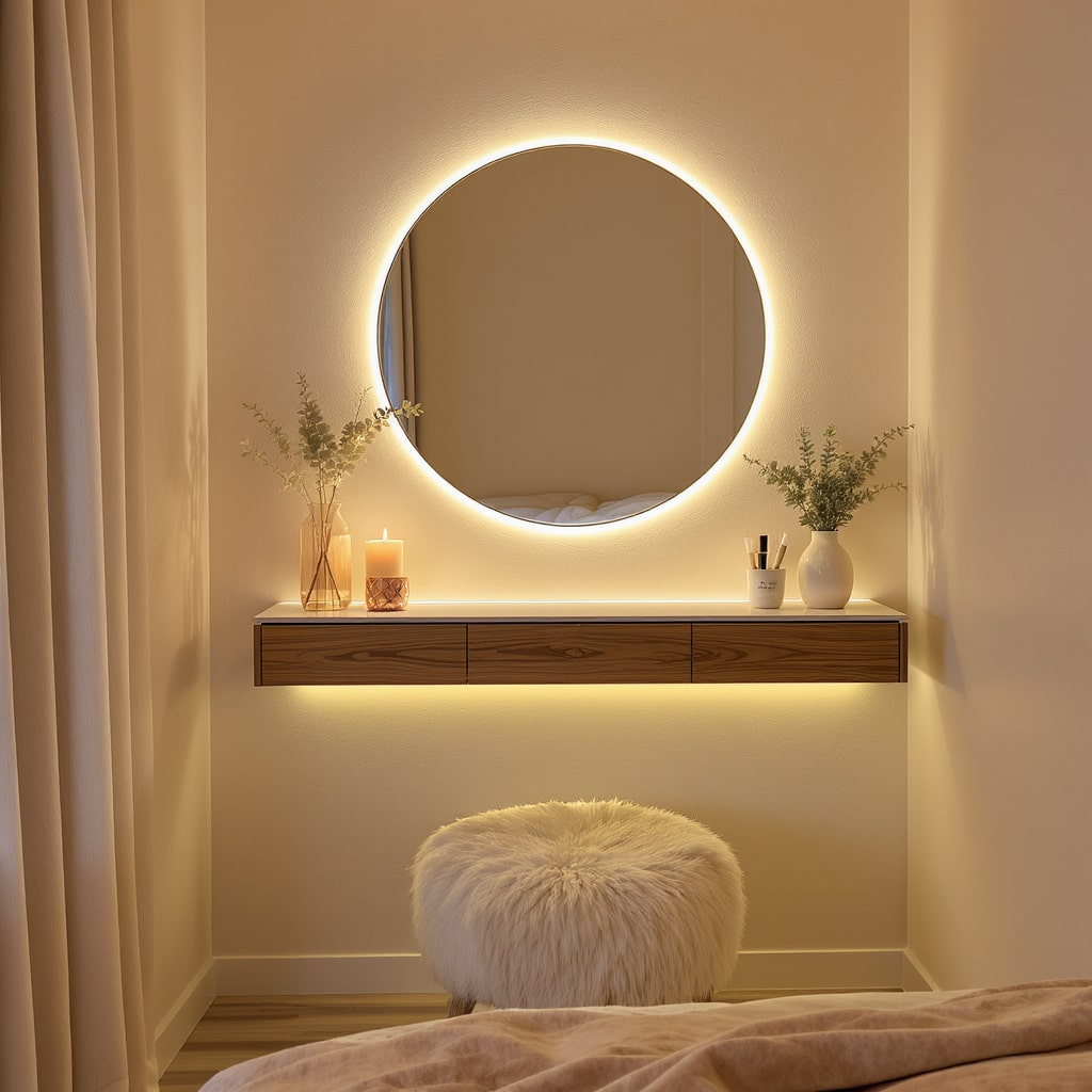 Cozy Floating Vanity Small Room