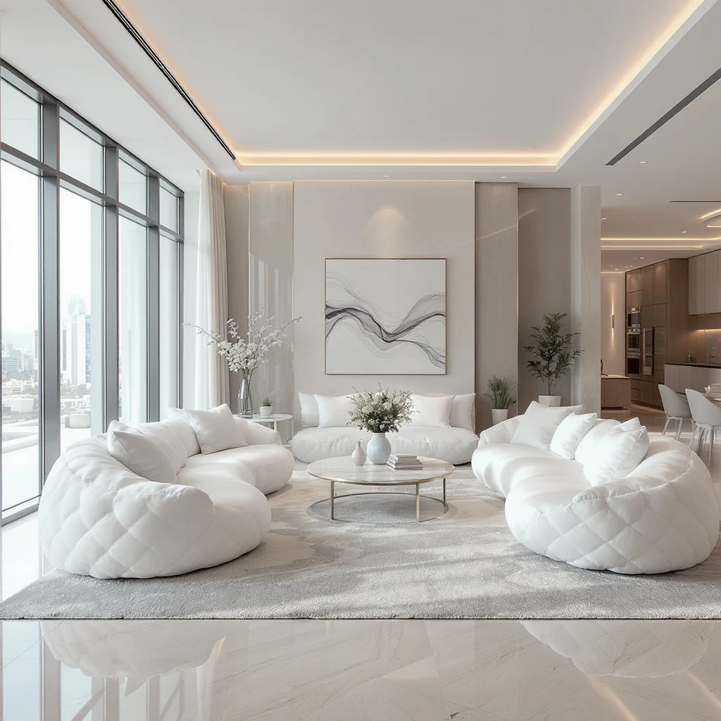 Double Cloud Sofa Setup for Large Living Spaces