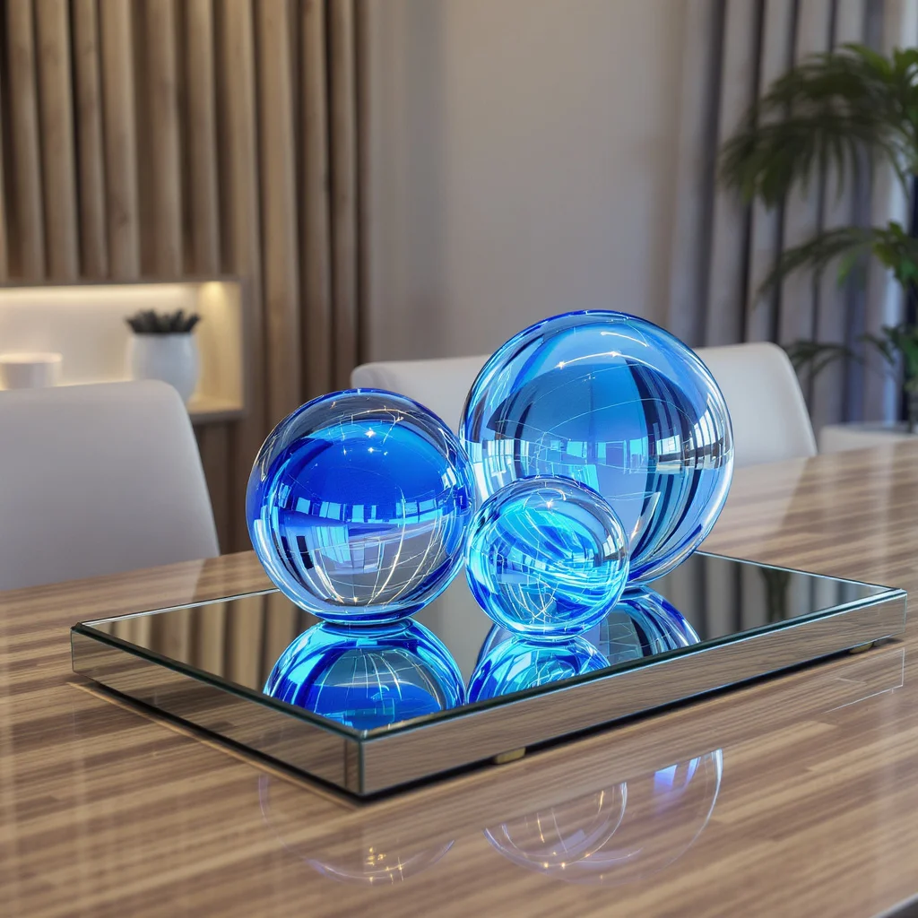 Glass Orb Sculpture Ensemble