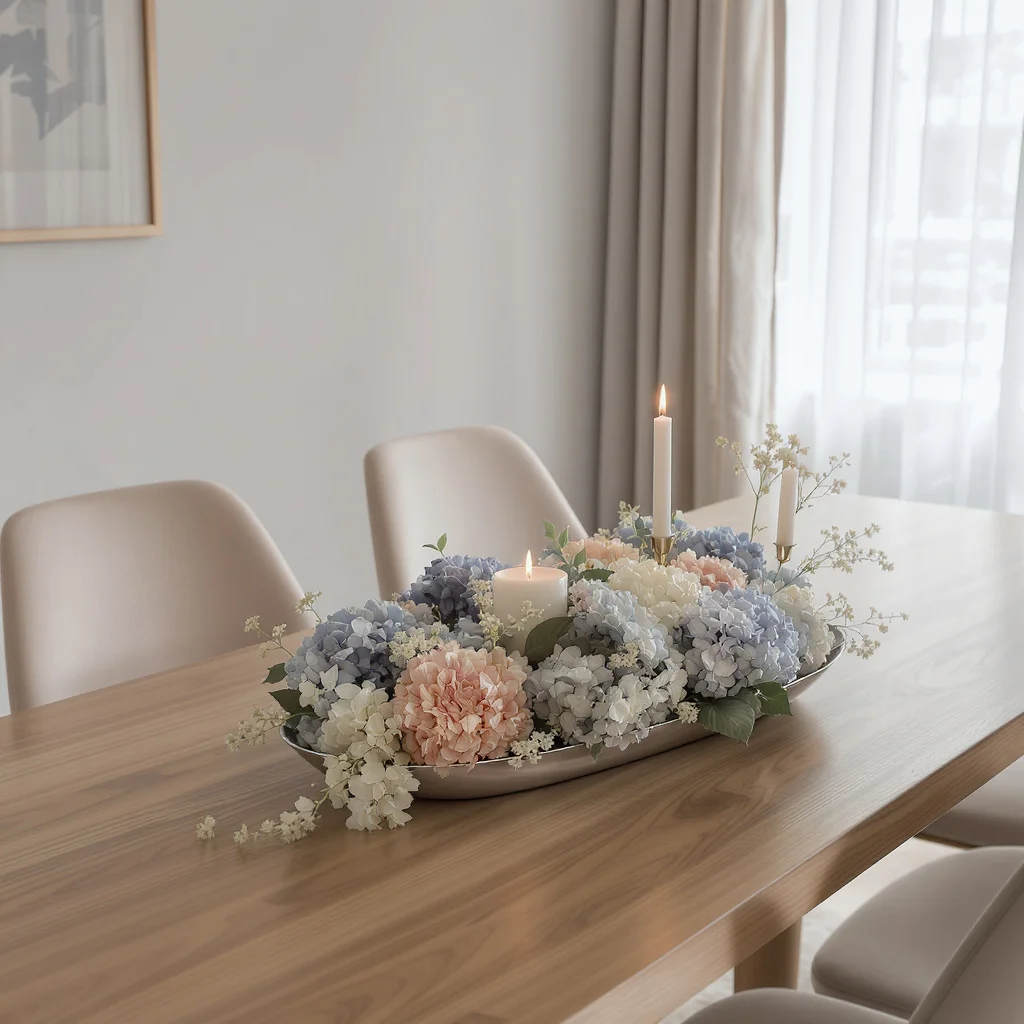 Hydrangea Cluster Dining Setup