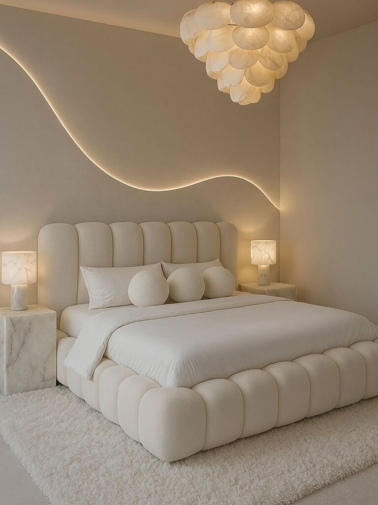 Scalloped Bubble Platform Bed