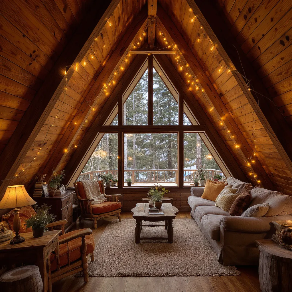 A-Frame Cabin Interior