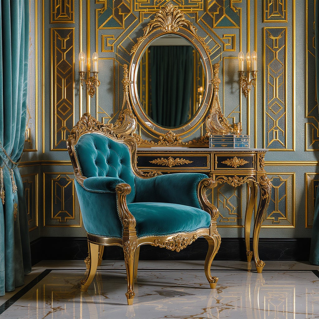 Art Deco Vanity Chair-min