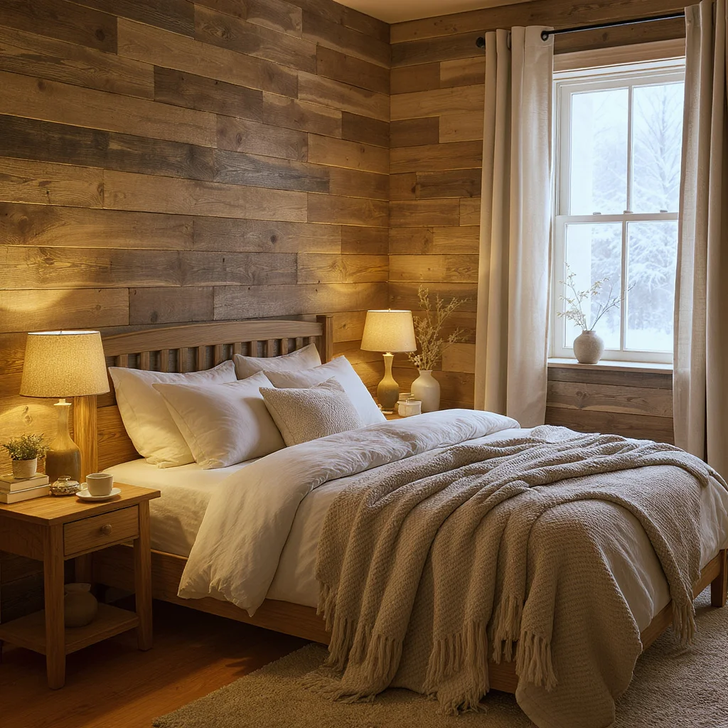 Blanket-Layered Guest Room