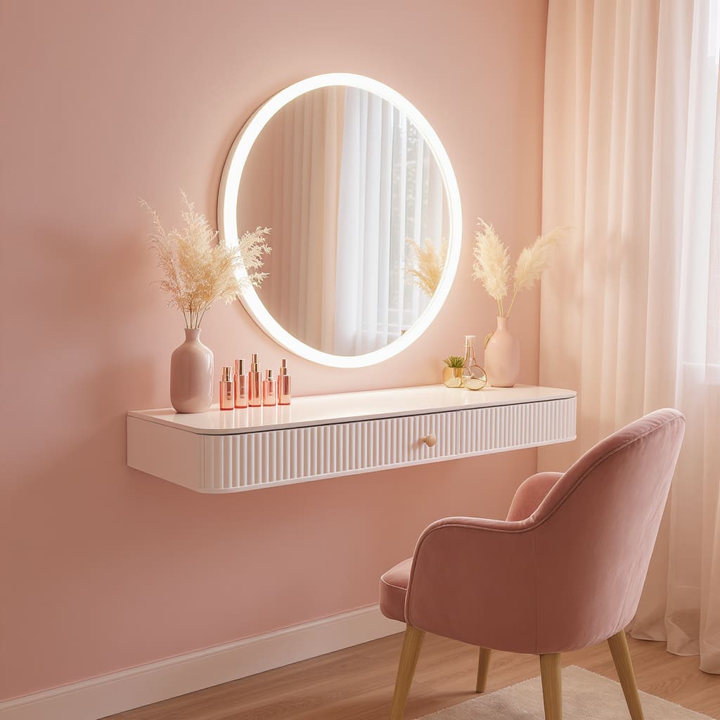 Blush Cloud Floating Vanity