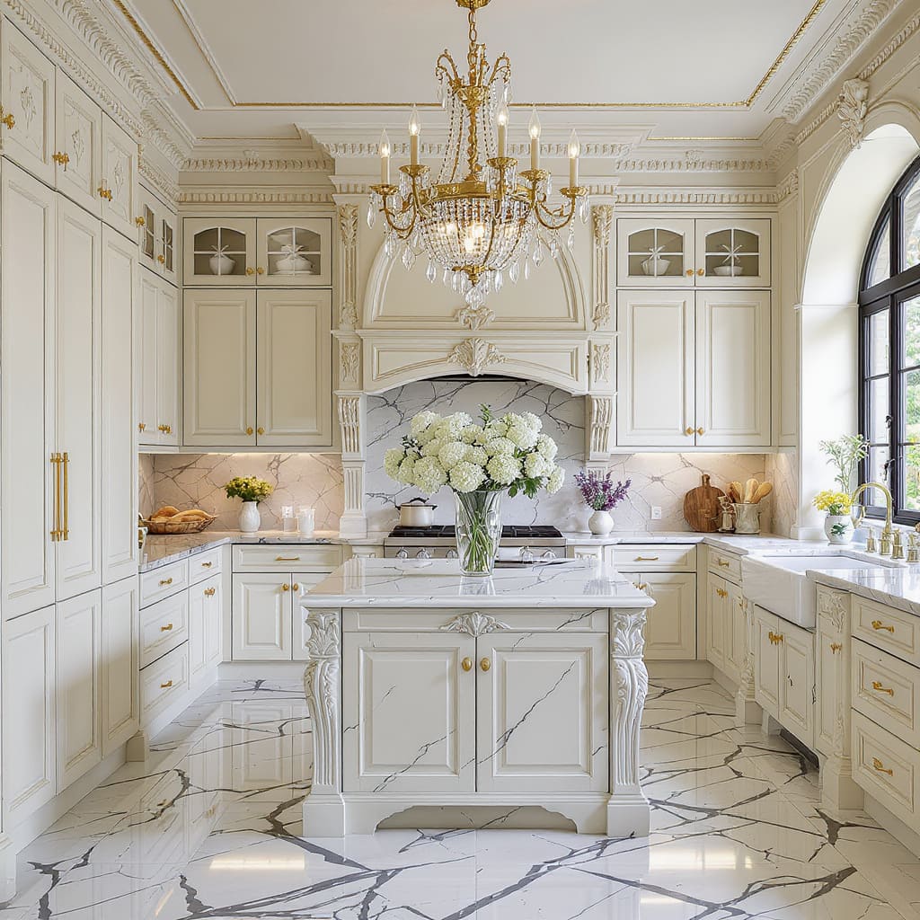 Classic Ornate Cream Kitchen