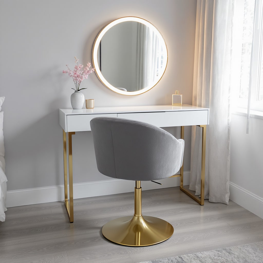 Contemporary Swivel Vanity Chair