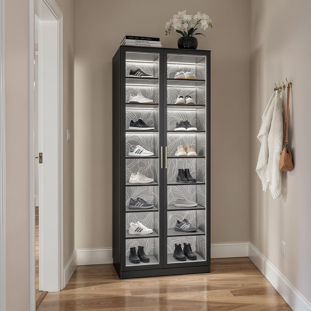Illuminated Display Shoe Cabinet