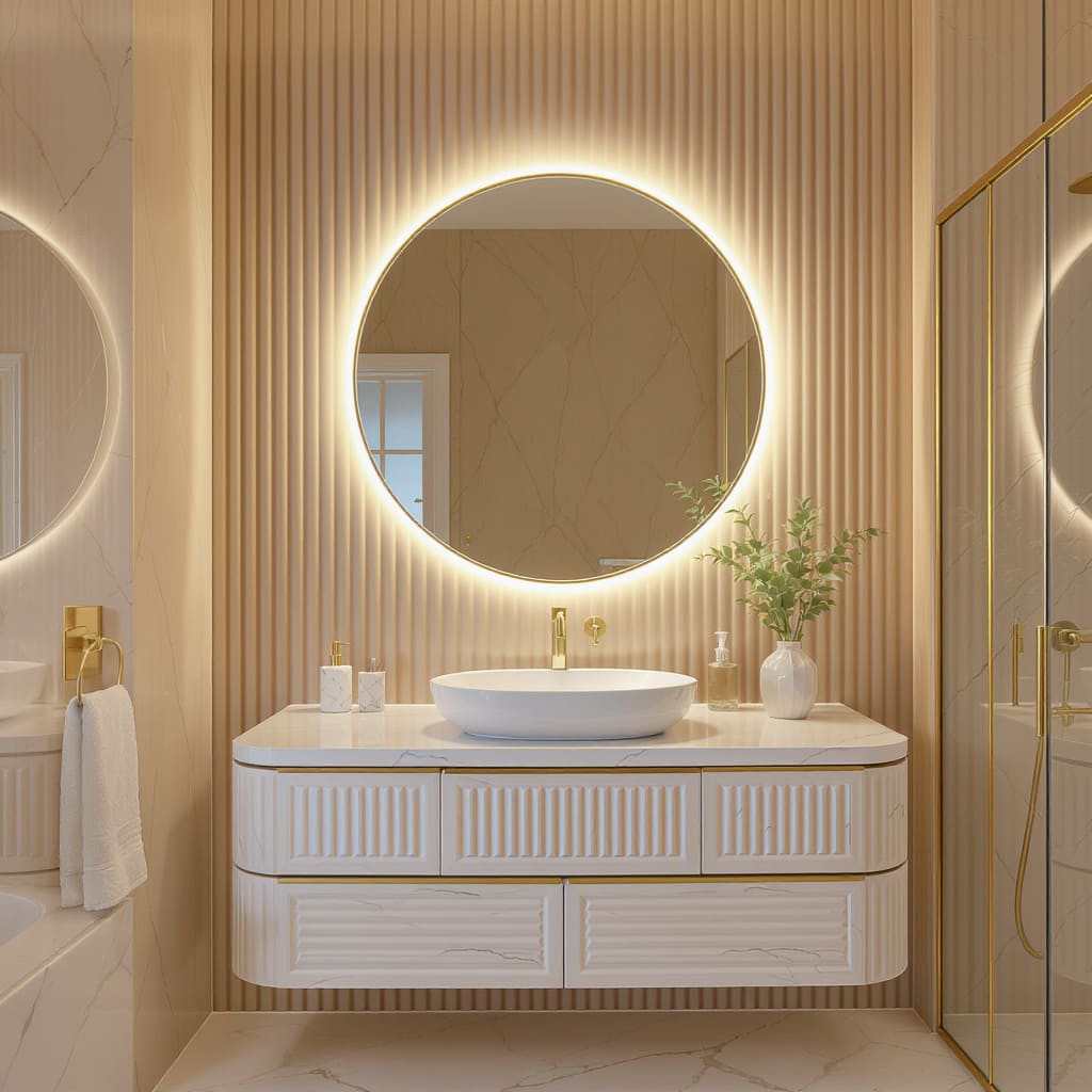Luxe Halo Circle Vanity Mirror