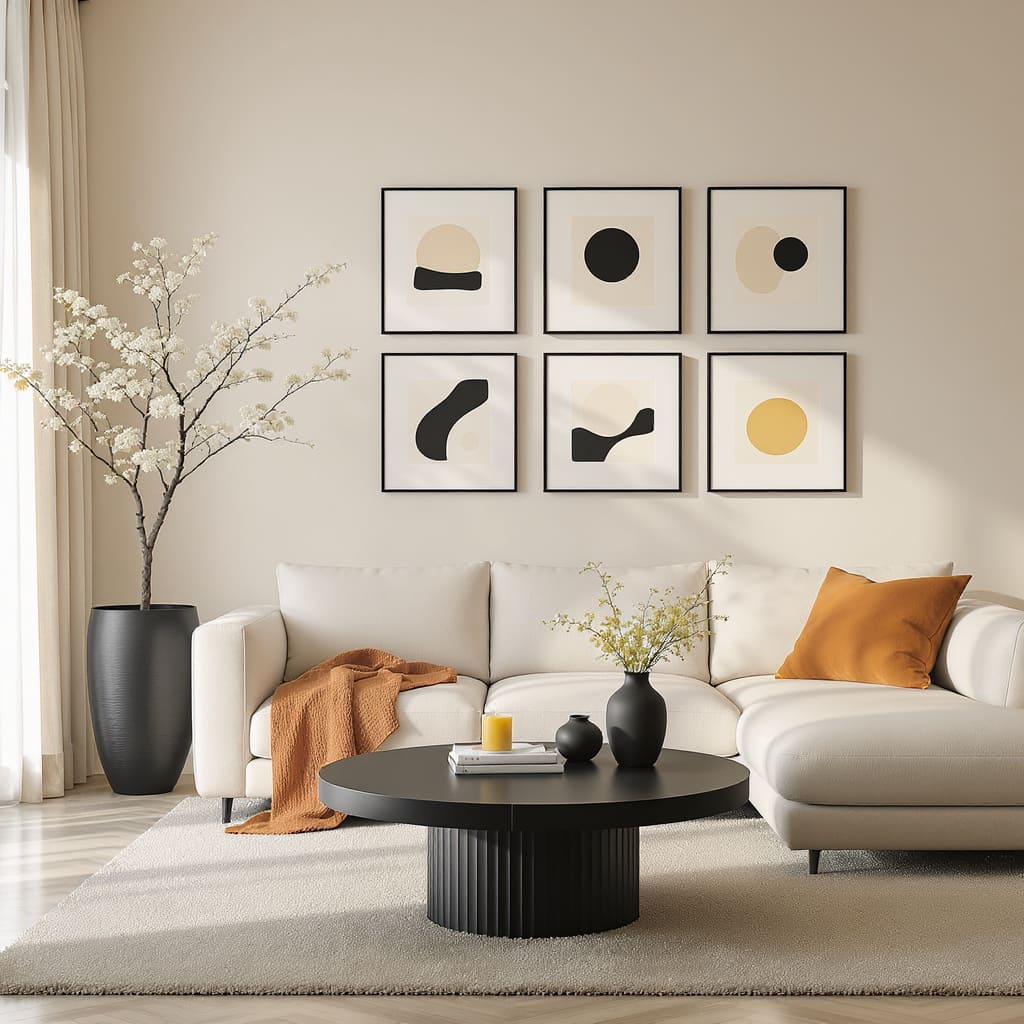 Matte Black Pedestal Centre Table