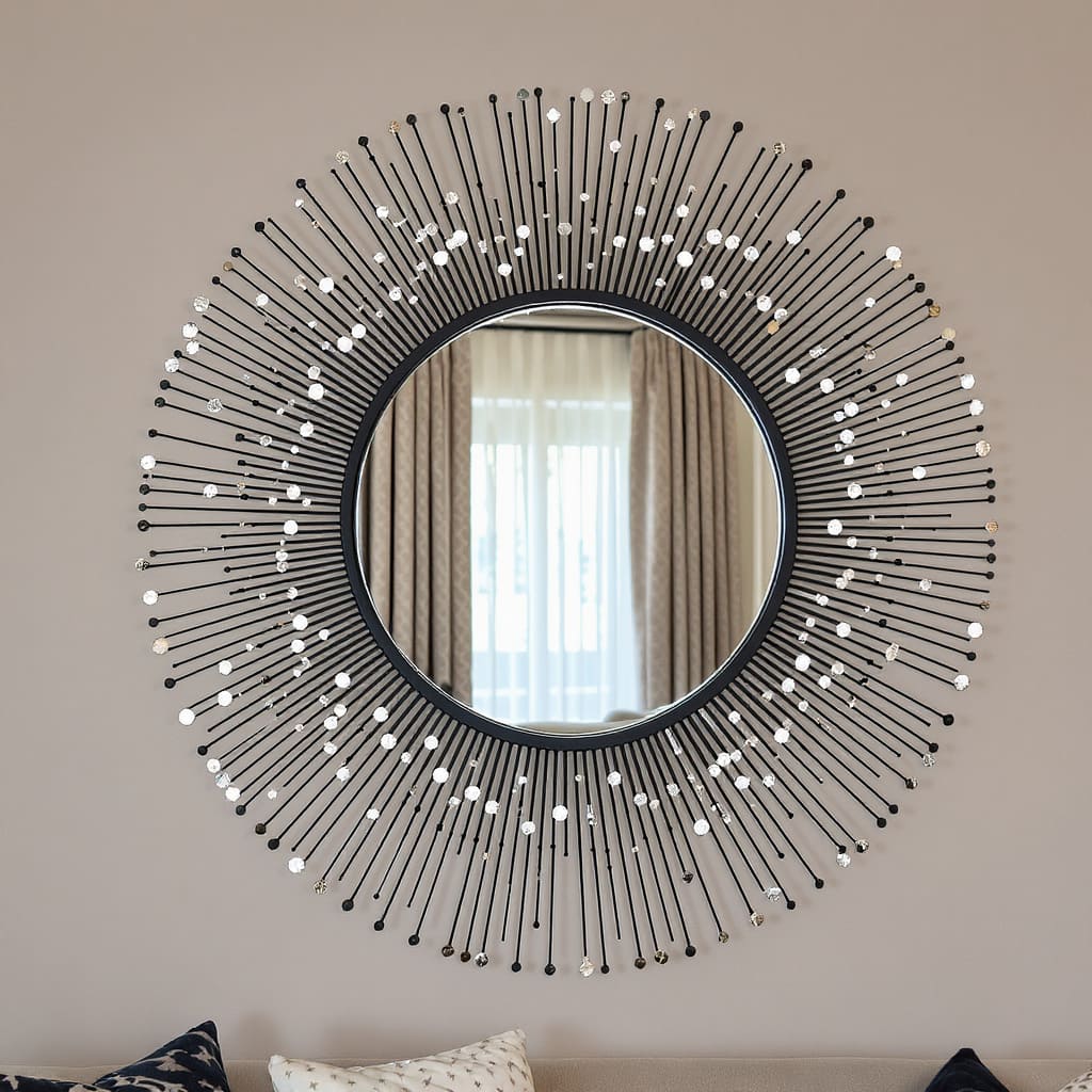 Modern Sunburst Star Mirror