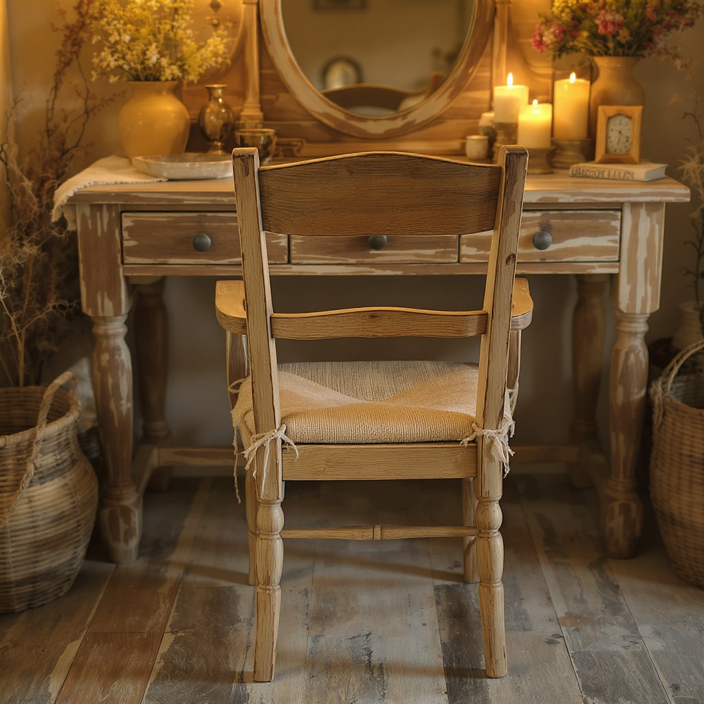 Rustic Vanity Chair