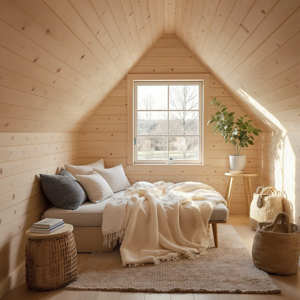 Scandinavian Tiny Cabin Interior