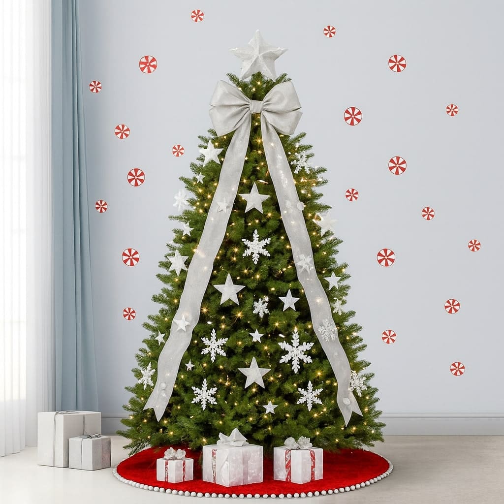 Silver Star Snowfall Tree