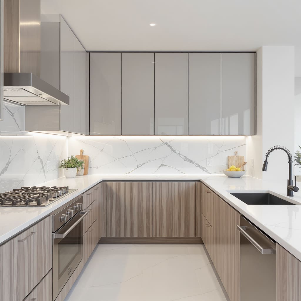 Soft Grey Wood Blend Kitchen