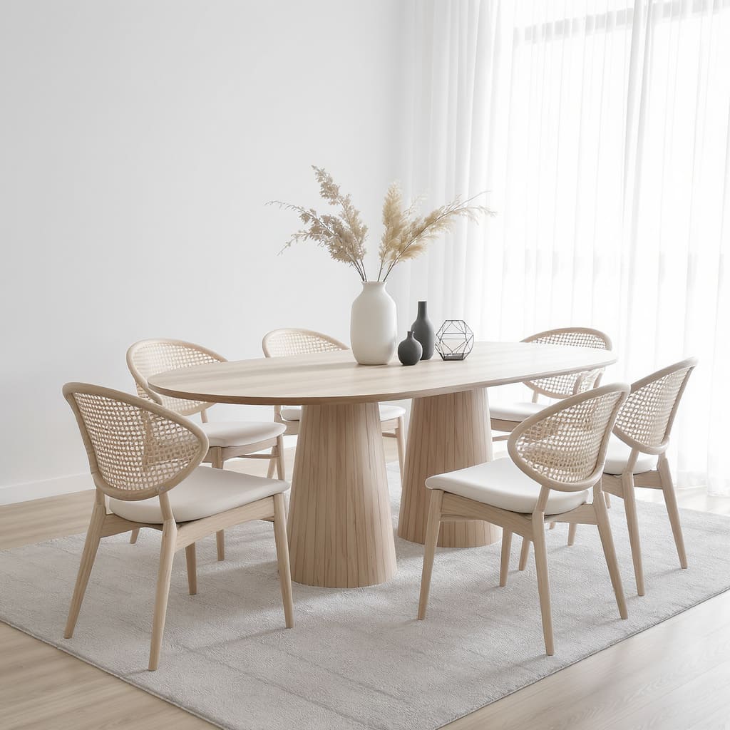Soft Scandi Oval Dining Table