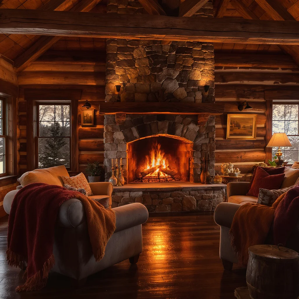 Stone Fireplace Lounge