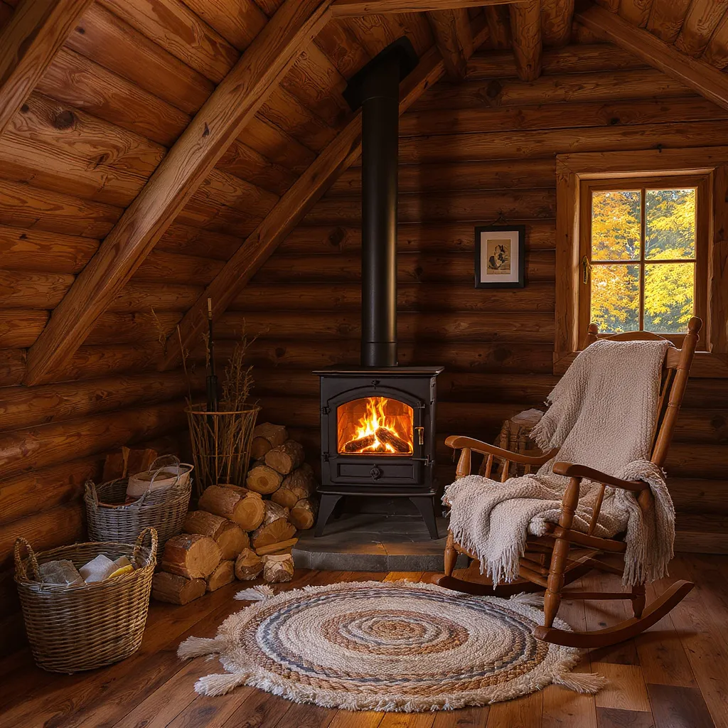 Tiny Cabin with Wood Stove