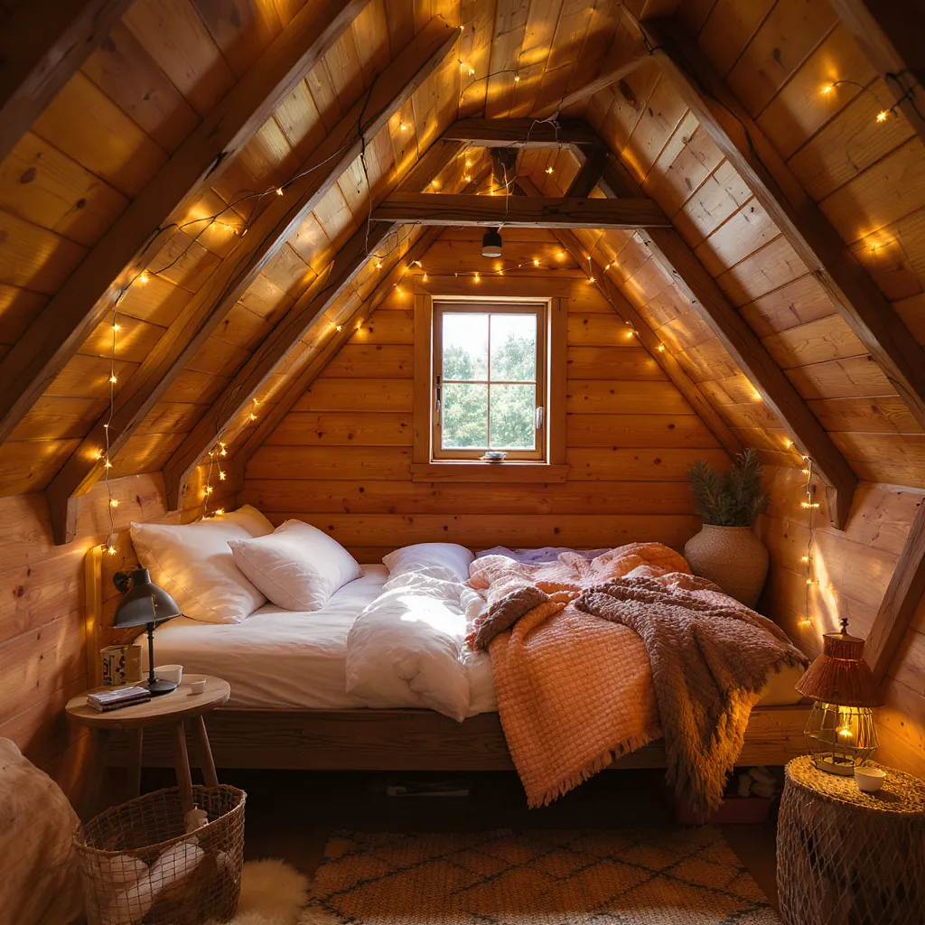 Tiny Loft Cabin Bedroom