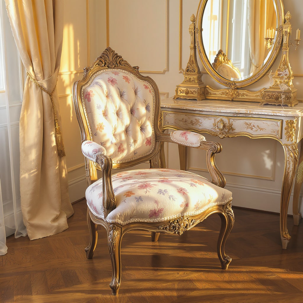 Vintage French Vanity Chair