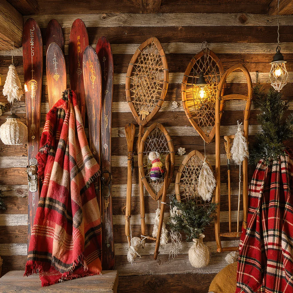 Vintage Ski Décor Wall