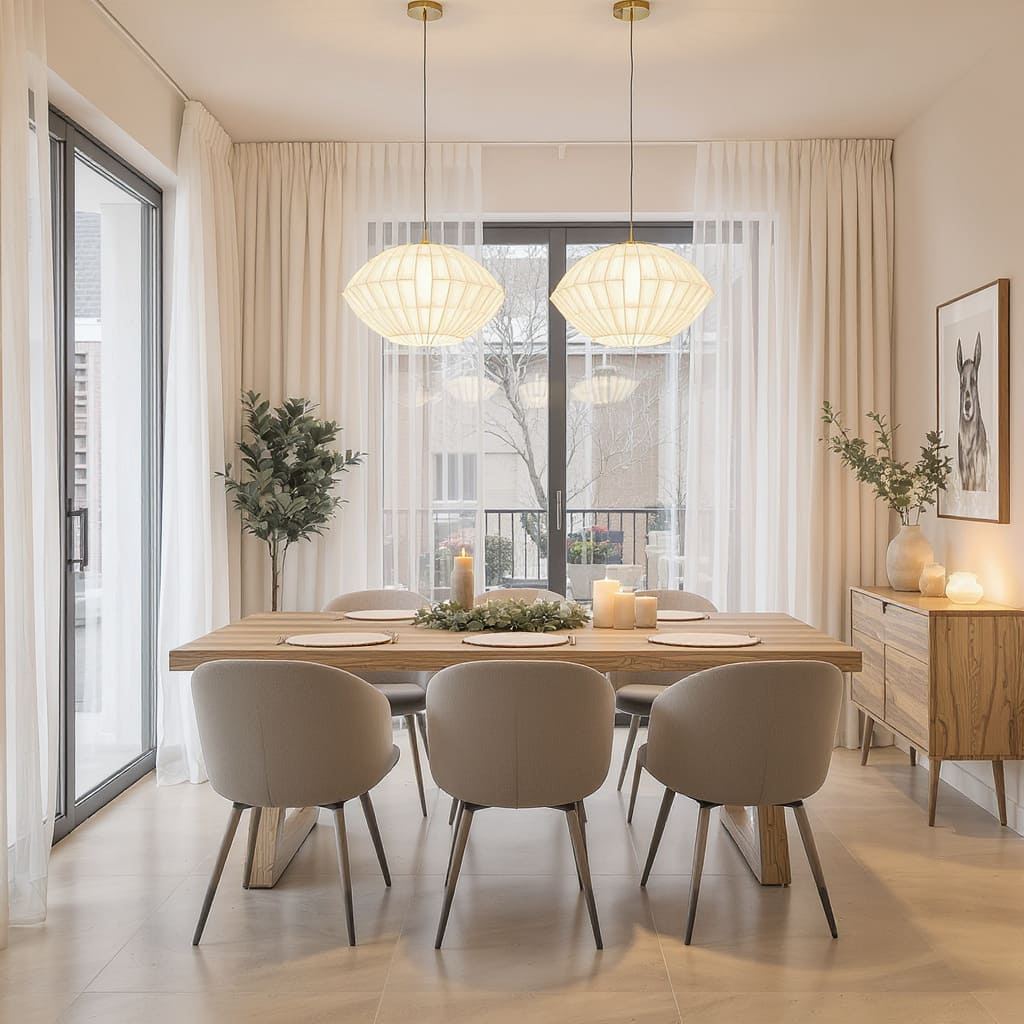 Warm Glow Contemporary Dining Table