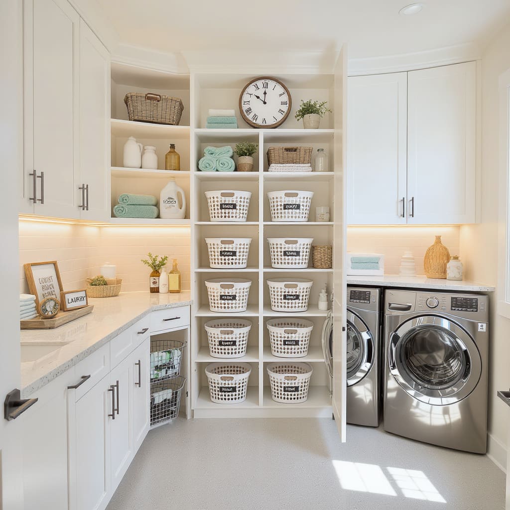 Basket Wall Family Laundry Hub