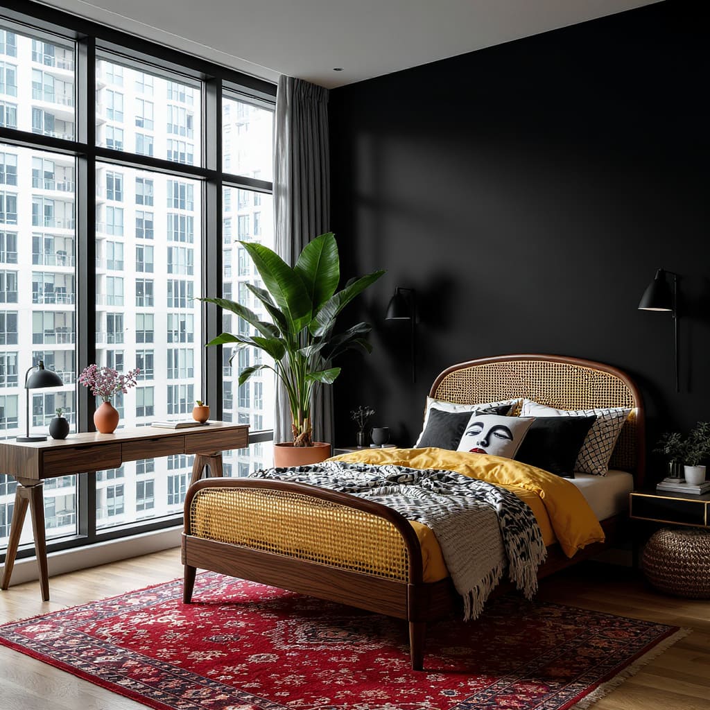 Bold Urban Small Bedroom Design
