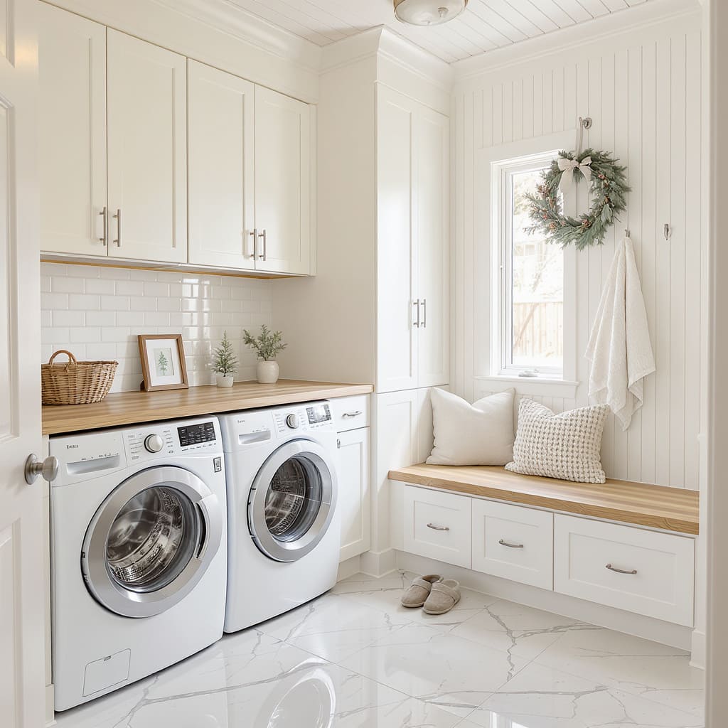Bright Mudroom Laundry Retreat