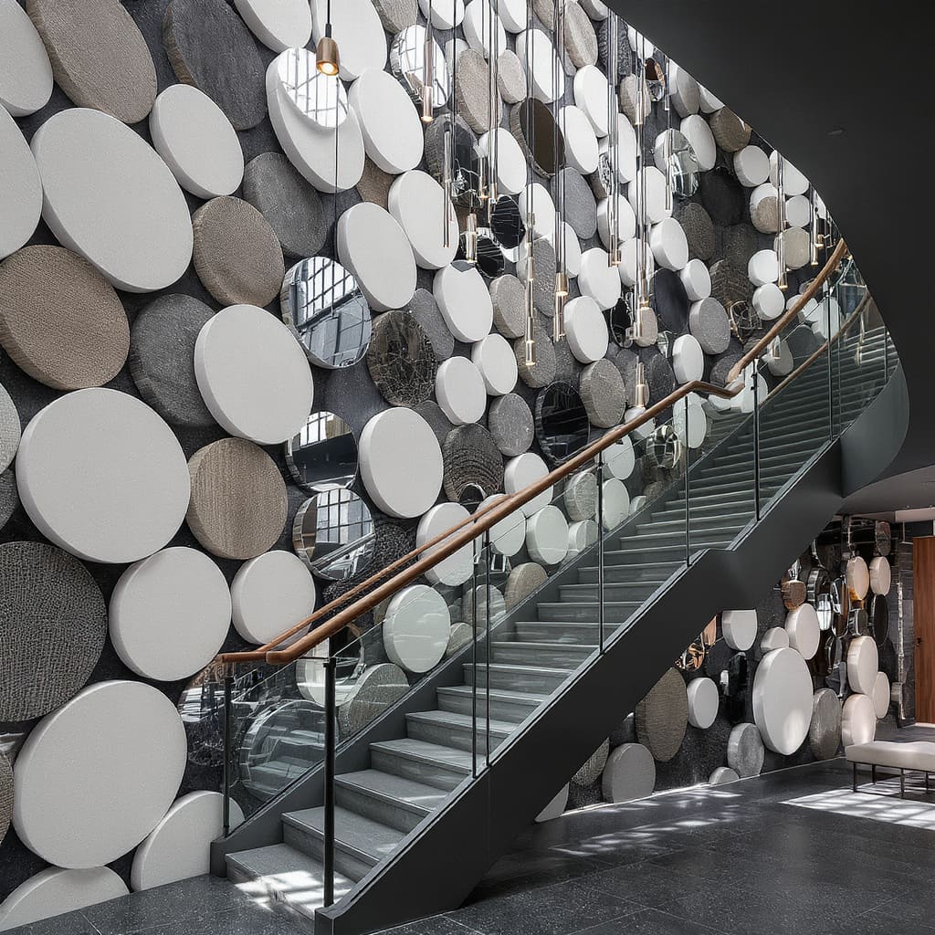 Circular Rhythm Stairway Wall Decor