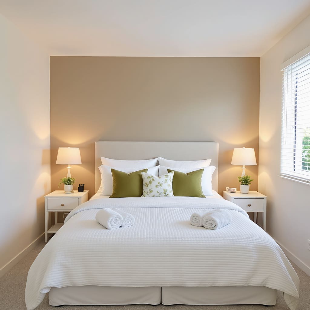 Cozy Neutral Small Bedroom Setup