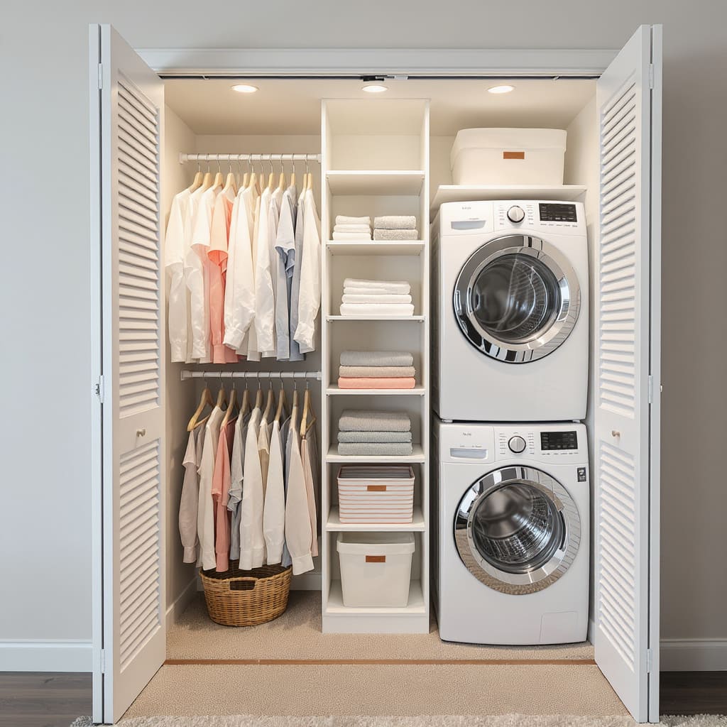 Hidden Wardrobe Laundry Closet