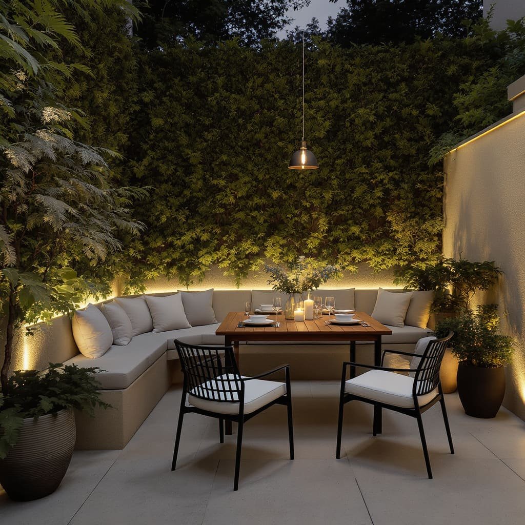 Intimate Garden Dining Corner