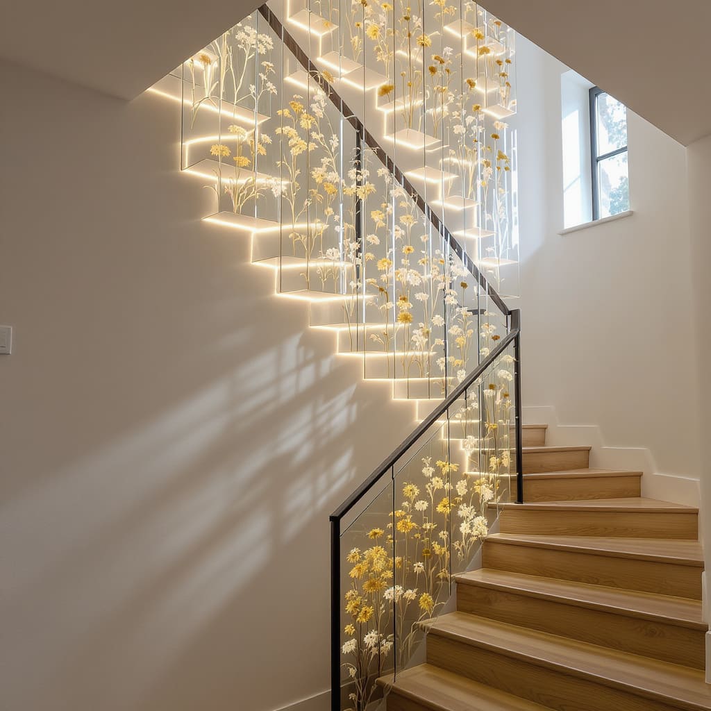 Luminous Wildflower Stairway Wall Decor
