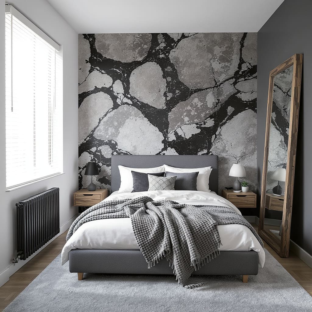 Modern Monochrome Small Bedroom