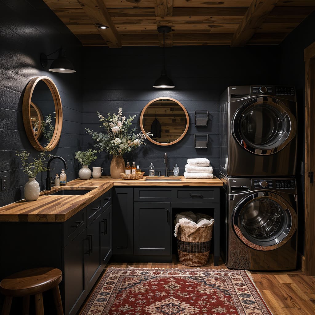 Moody Cabin Laundry Lounge