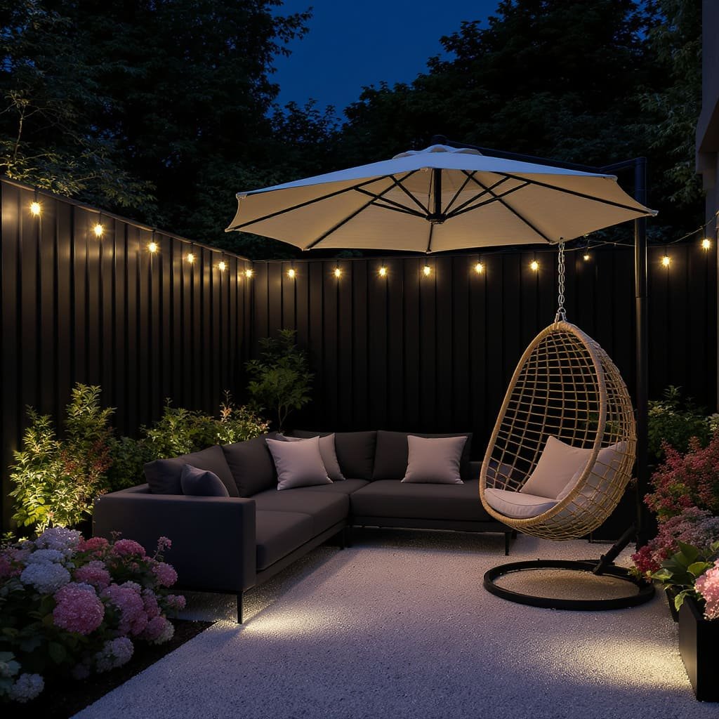 Night Garden Lounge with Egg Chair