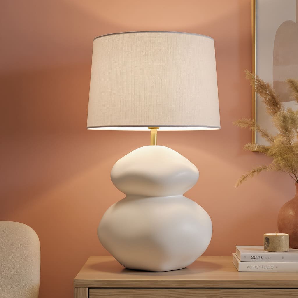 Pebble Stack Ceramic Table Lamp