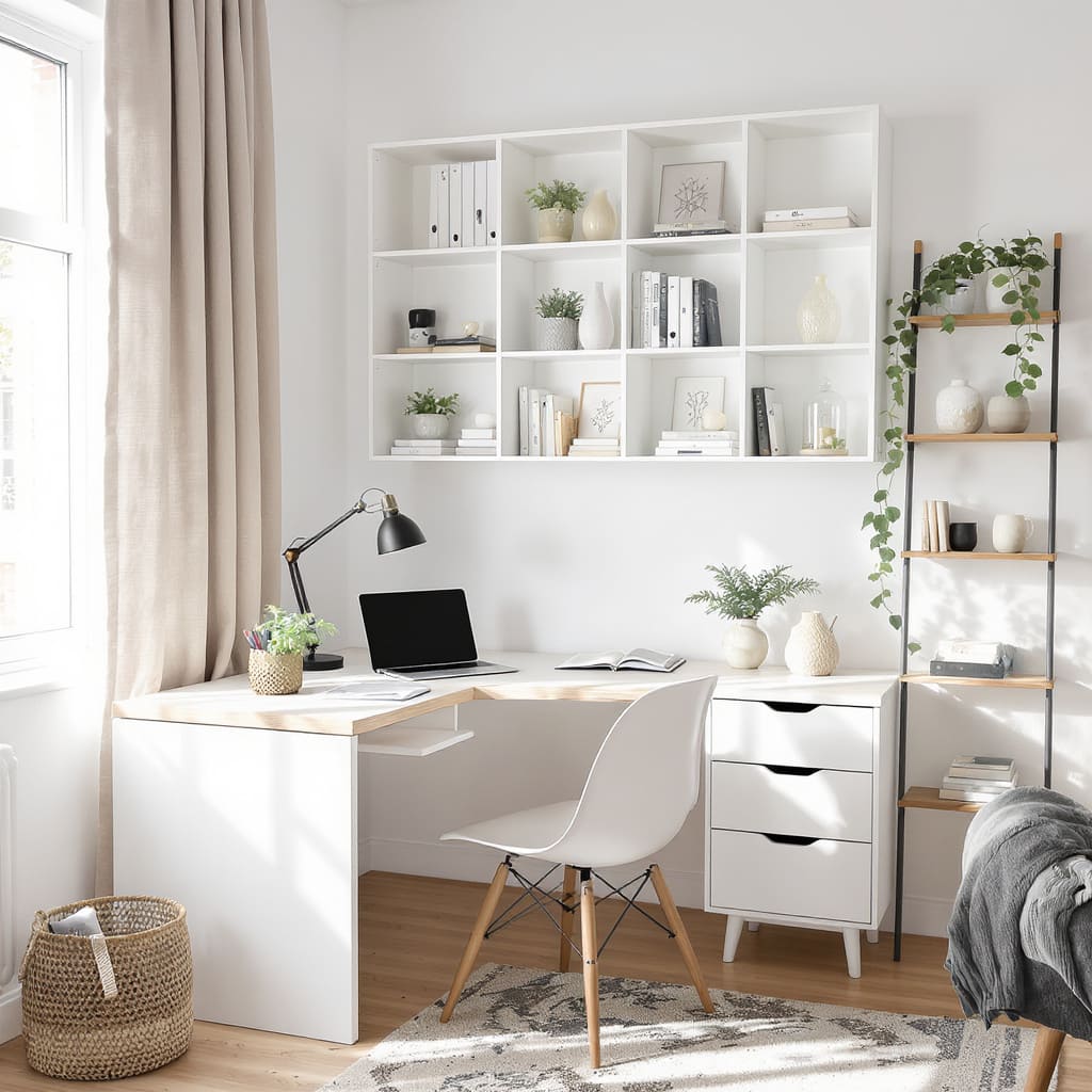 Scandinavian Corner Cozy Workspace