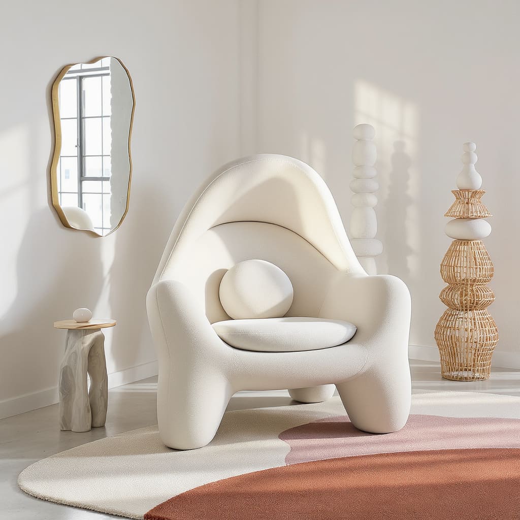 Sculpted Totem Lounge Armchair