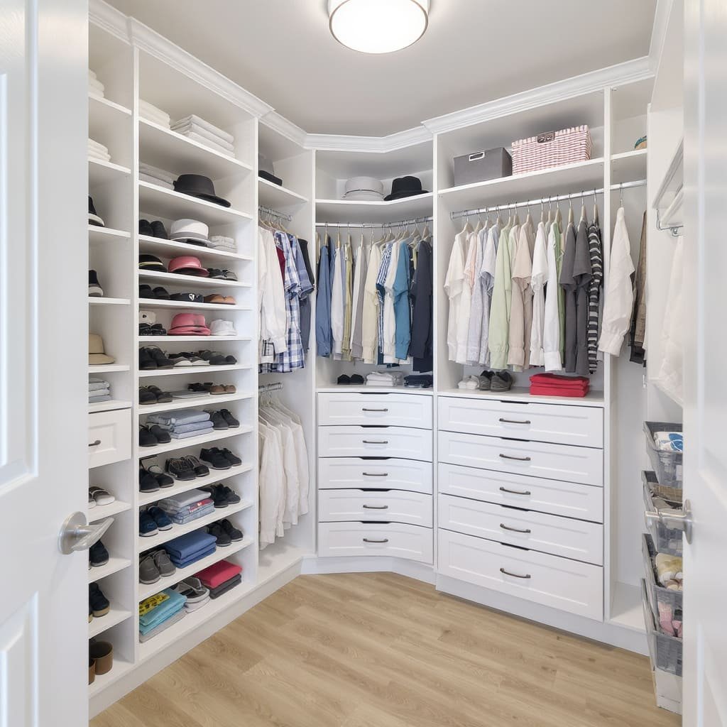 Space Saving Corner Closet Organizer