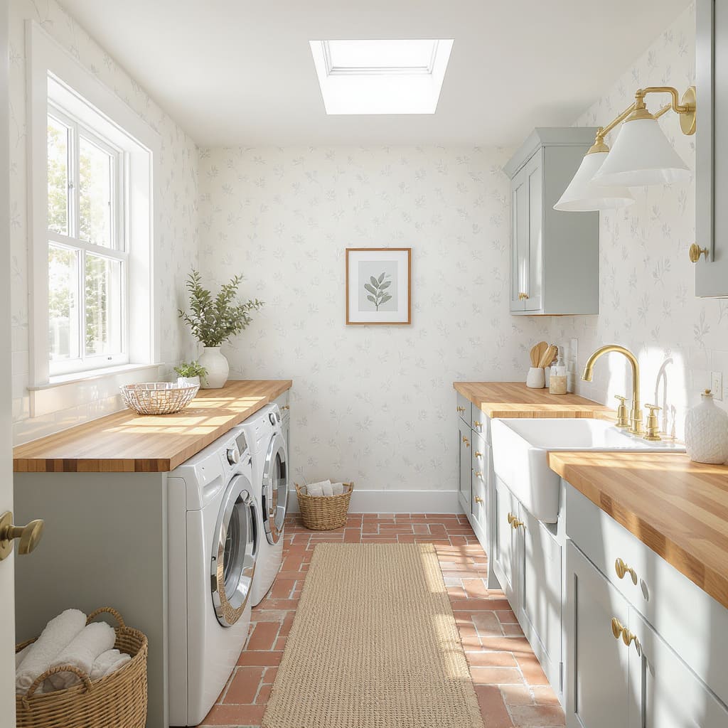 Sunlit Cottage Brick Laundry