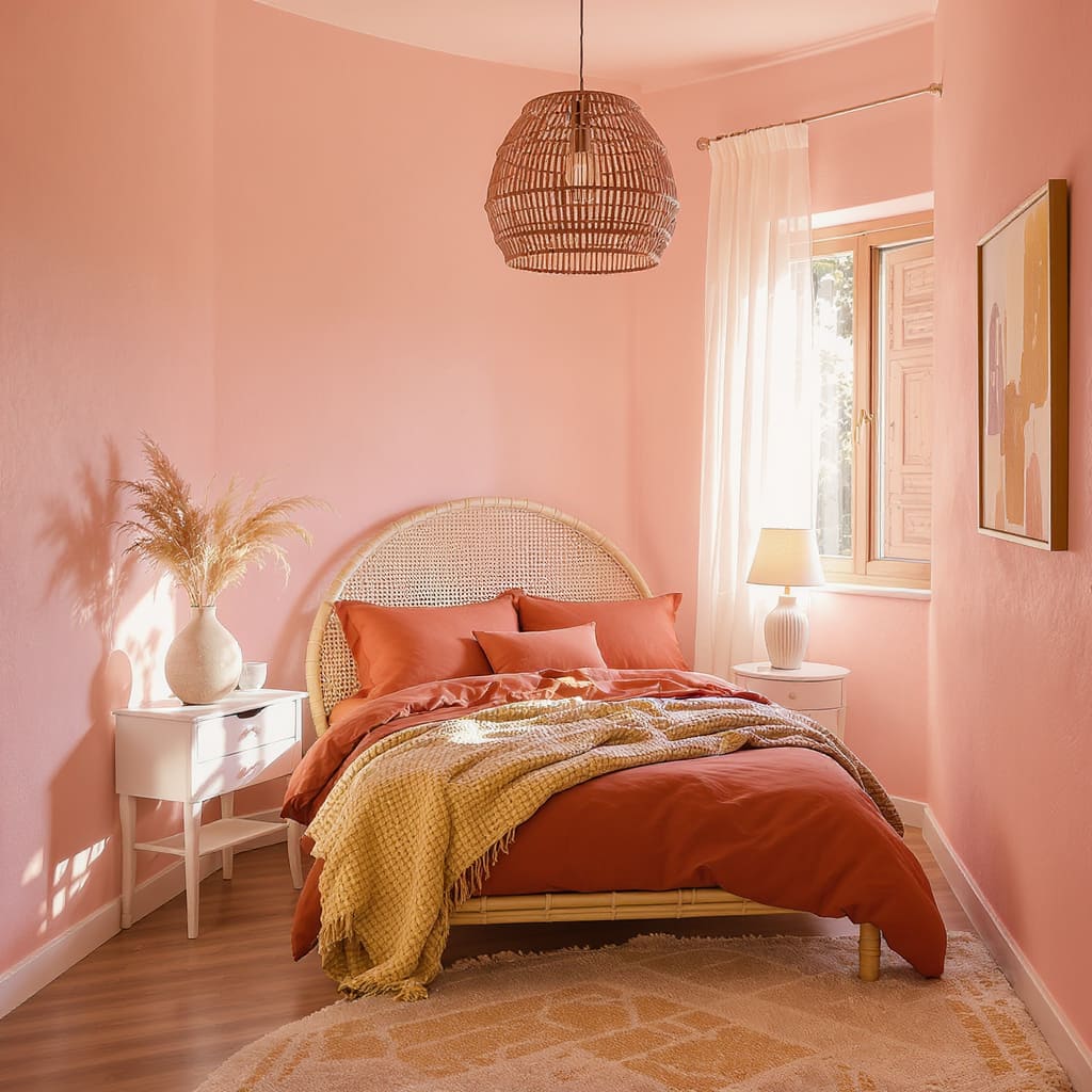 Sunny Blush Small Bedroom Nook