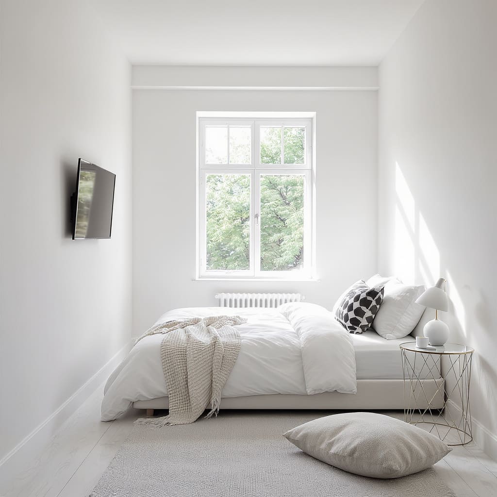 Ultra Calm Narrow Small Bedroom